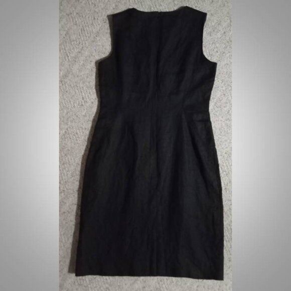 Talbots Petites  black linen dress size  6 - Picture 2 of 5